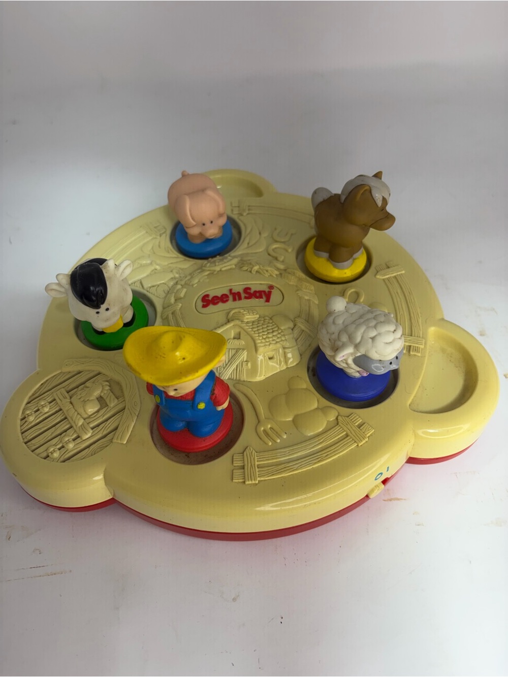 Vintage 1995 Fisher Price See n Say 3D Old MacDonalds Animals Toy Works